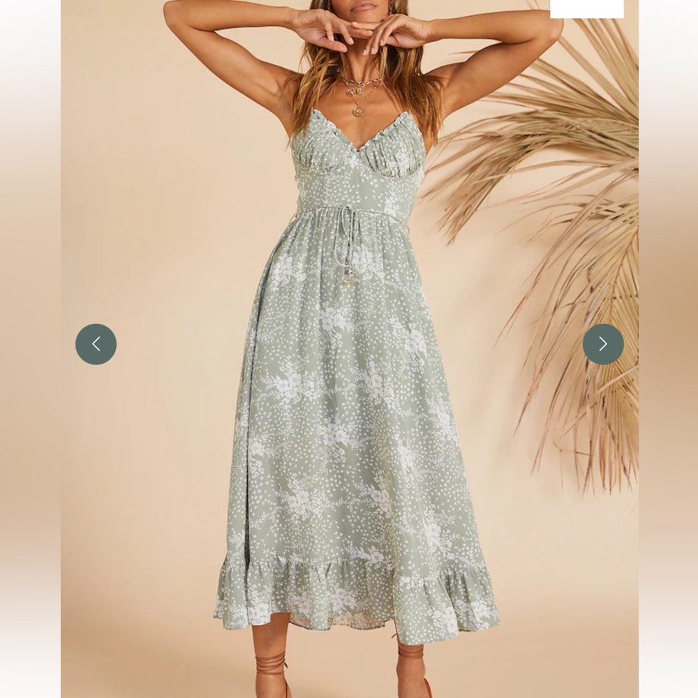 Hello Molly GOOD FRIEND MIDI DRESS SAGE 10